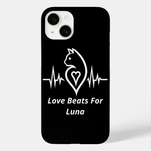 ハートビートキャッパーソナライズされたト – Pet Love Case-Mate iPhoneケース (裏面)