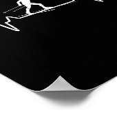 ハートビートクロスカントリースキー冬のスポーツビアス ポスター (角)