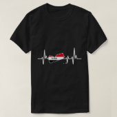 ハートビートデザインイエメン国旗Yemen Tシャツ (デザイン正面)