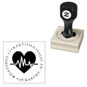 ハートビートナースラウンド差出人住所 ラバースタンプ (押印)