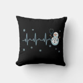 ハートビートナース雪だるまクリスマス クッション (正面)