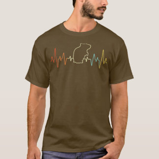 ハートビートハムスターママハムスターパパレトロヴィンテージ Tシャツ
