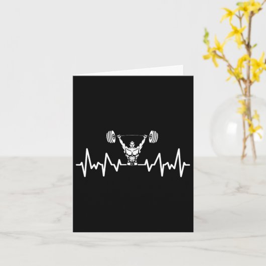 ハートビートバーベルボディビル重量挙げジムW カード (黄色い花)