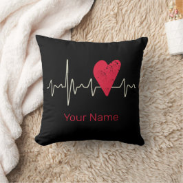 ハートビートパルスハートバレンタインデーまたは母 クッション