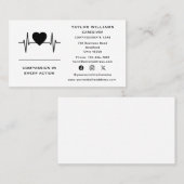 ハートビートパルスハートEKG ECGヘルスケア介護者 名刺 (正面/裏面)