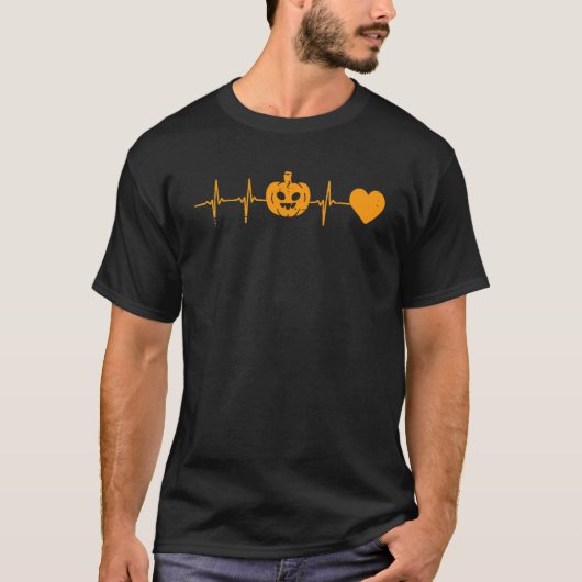 ハートビートパンプキンスクラブトップナースハロウィーンコスタム Tシャツ (正面)