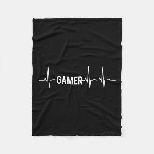 ハートビートビデオゲーム愛好家 フリースブランケット (正面)