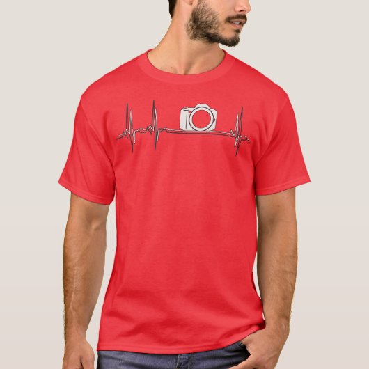 ハートビートフォトグラフィー私は写真が大好き Tシャツ (正面)