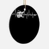 ハートビートベースのギターベース奏者 セラミックオーナメント (右)