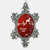 ハートビートボクサー スノーフレークピューターオーナメント (左)