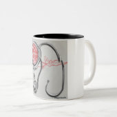 ハートビートモーメント：聴診器とハートビートマグ ツートーンマグカップ (正面右)