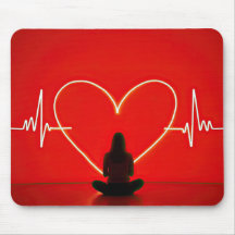ハートビートライン付きヨガポーズ