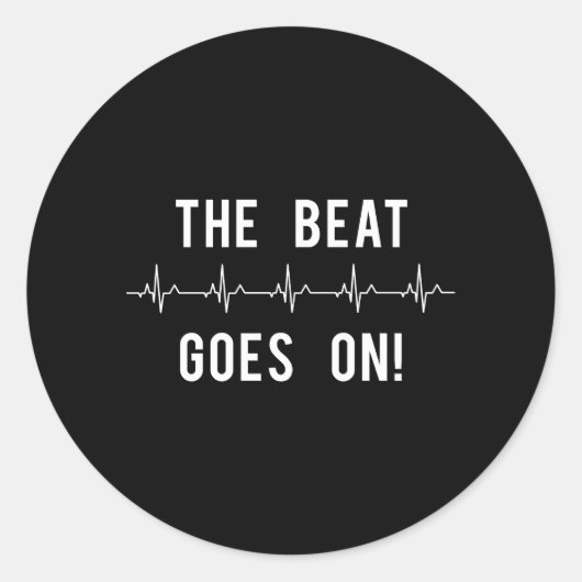 ハートビートリズムが病院に入る ラウンドシール (正面)