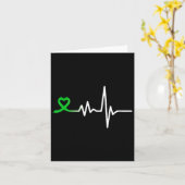 ハートビートリボンメンタルヘルス認識度男性へW カード (黄色い花)