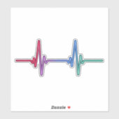 ハートビートレインボープライドLGBTQ Ally シール (シート)