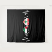 ハートビートレバノンパレスチナ統一旗。 タペストリー (正面(横))