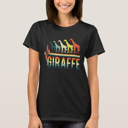 ハートビートワードキリン動物 Tシャツ (正面)