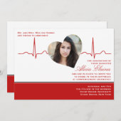 ハートビート写真 発表/招待状 招待状 (正面/裏面)