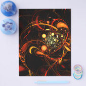 ハートビート抽象芸術アートフライヤー チラシ (シングル)