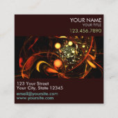 ハートビート抽象芸術アートプロフェッショナル スクエア名刺 (裏面)