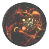 ハートビート抽象芸術アート アイスホッケーパック (正面)