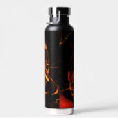 ハートビート抽象芸術アート ウォーターボトル (右面)