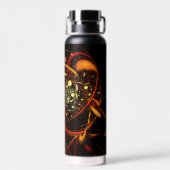 ハートビート抽象芸術アート ウォーターボトル (背面)