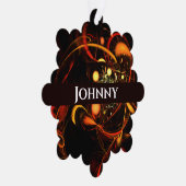 ハートビート抽象芸術アート オーナメントカード (右)