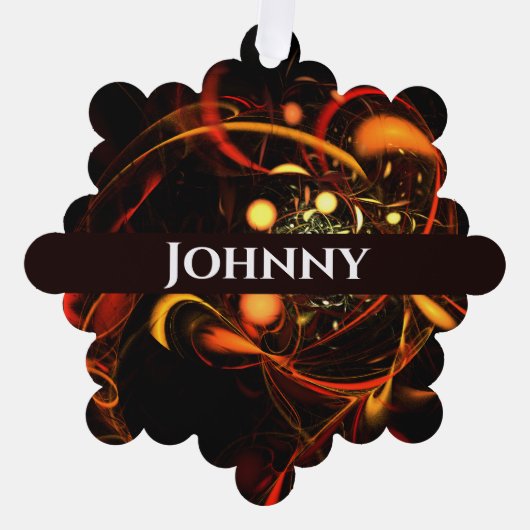 ハートビート抽象芸術アート オーナメントカード (正面)