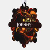 ハートビート抽象芸術アート オーナメントカード (左)