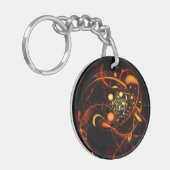 ハートビート抽象芸術アート キーホルダー (正面左)