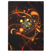 ハートビート抽象芸術アート クリップボード (裏面)