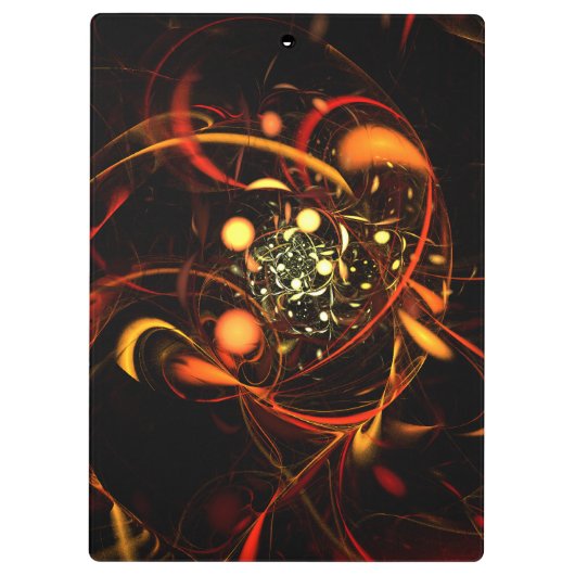 ハートビート抽象芸術アート クリップボード (裏面)