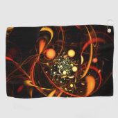 ハートビート抽象芸術アート ゴルフタオル (横)