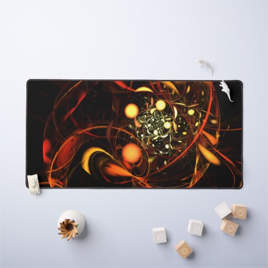 ハートビート抽象芸術アート デスクマット (キッズテーブル)