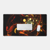 ハートビート抽象芸術アート デスクマット (キーボード&マウス)