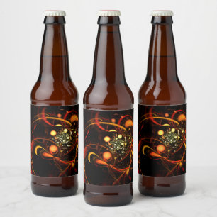 ハートビート抽象芸術アート ビールラベル