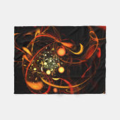 ハートビート抽象芸術アート フリースブランケット (正面(横))