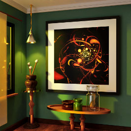 ハートビート抽象芸術アート ポスター