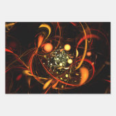 ハートビート抽象芸術アート ラッピングペーパーシート (正面2)