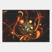 ハートビート抽象芸術アート ラッピングペーパーシート (正面)