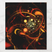 ハートビート抽象芸術アート ワインラベル (シングルラベル)