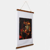 ハートビート抽象芸術アート 吊り下げ型タペストリー (傾斜あり)