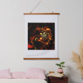 ハートビート抽象芸術アート 吊り下げ型タペストリー (寝室)