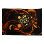 ハートビート抽象芸術アート 枕カバー (裏面)