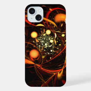 ハートビート抽象芸術アート iPhone 15 PLUSケース