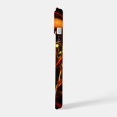 ハートビート抽象芸術アート iPhone 15ケース (左側面)