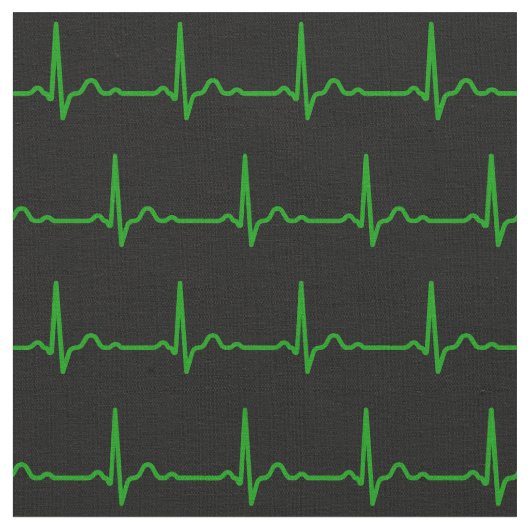 ハートビート率リズム医療パターン ファブリック (クローズアップ)