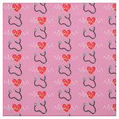 ハートビート線聴診器の医療記号 ファブリック (見本)