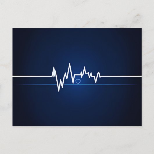 ハートビート線、接写 ポストカード (正面)